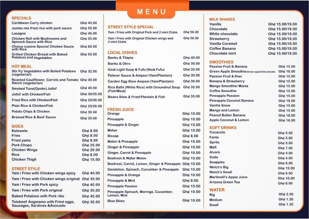 Main menu Choice Cuisine Main menu Choice Cuisine